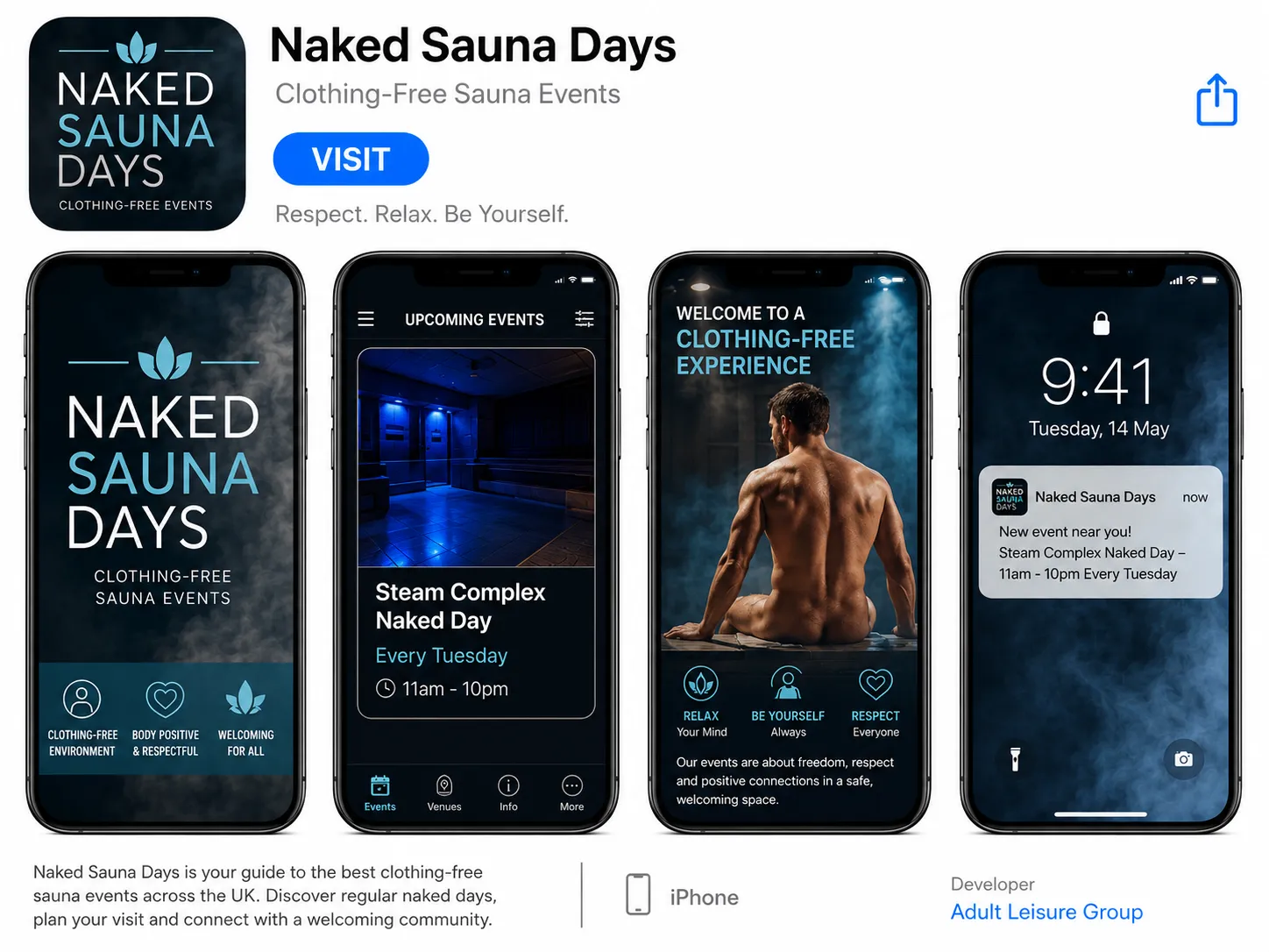 Naked Sauna Days event artwork