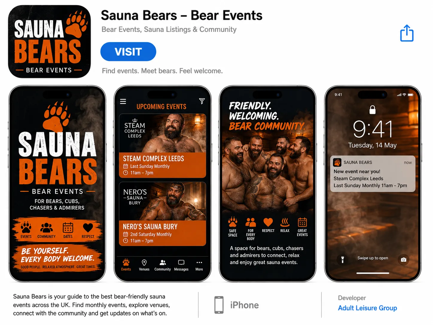 Sauna Bears event artwork